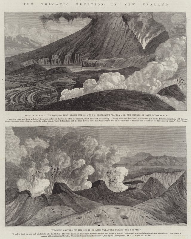 ニュージーランドの火山噴火(彫刻) 作： 英語学校