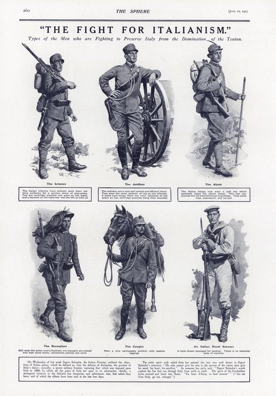 イタリア主義のための戦い、第一次世界大戦、1915 作： 英語学校