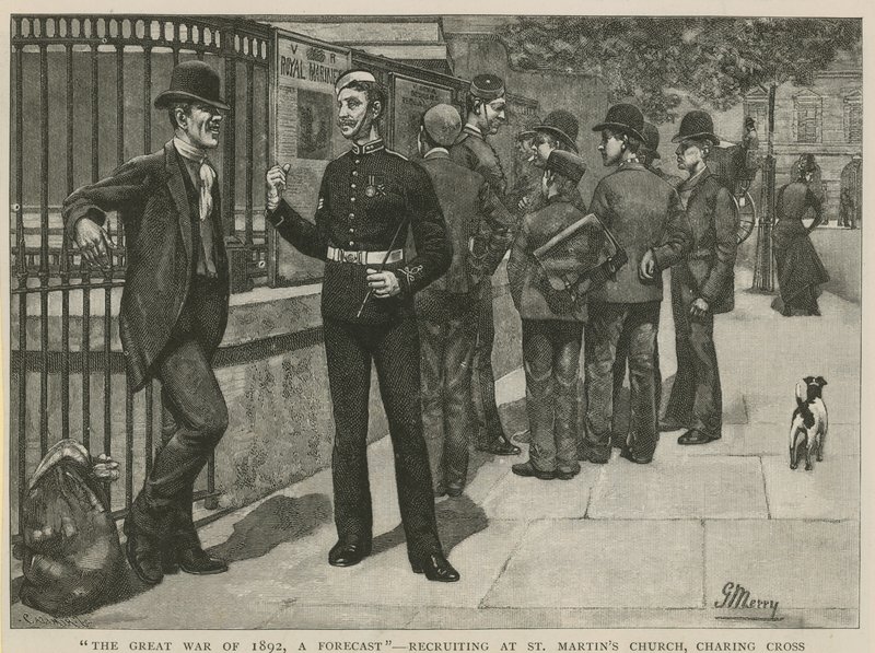 1892年の大戦、予報。セントマーチンズ教会での採用 作： 英語学校