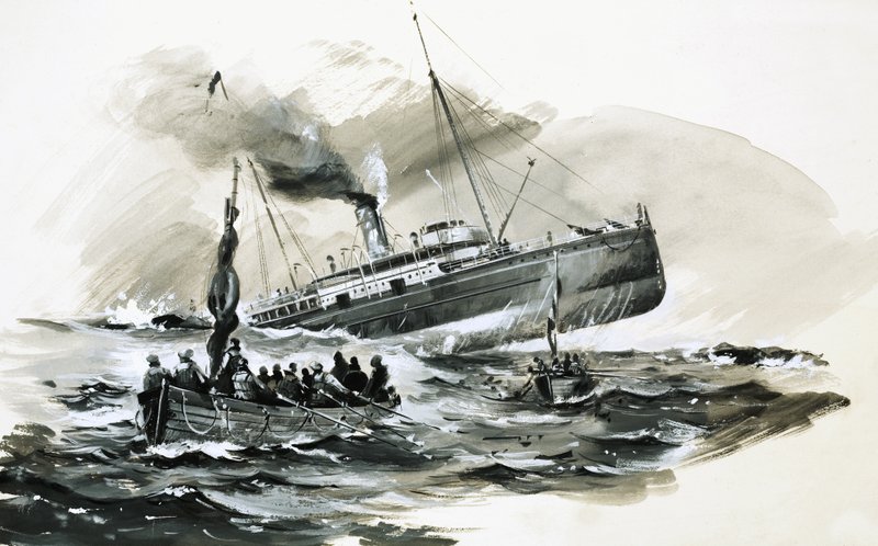 1899年のスティーマーステラーの沈没 作： 英語学校