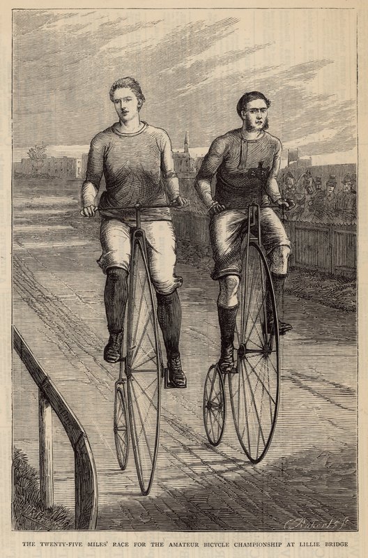 リリーブリッジでのアマチュア自転車選手権のための25マイルレース 作： 英語学校