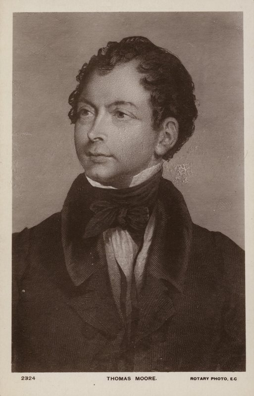 トーマス・ムーア（1779～1852）アイルランドの詩人、歌手、エンターテイナー（リトグラフ） 作： 英語学校