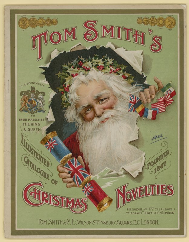 Tom Smith＆Co Ltd、クリスマスノベルティ、クリスマスクラッカー、パンフレットカバー 作： 英語学校