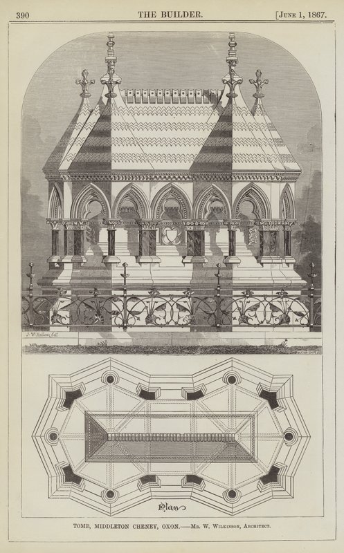 Tomb, Middleton Cheney, Oxon, Mr W Wilkinson, Architect（彫刻 作： 英語学校