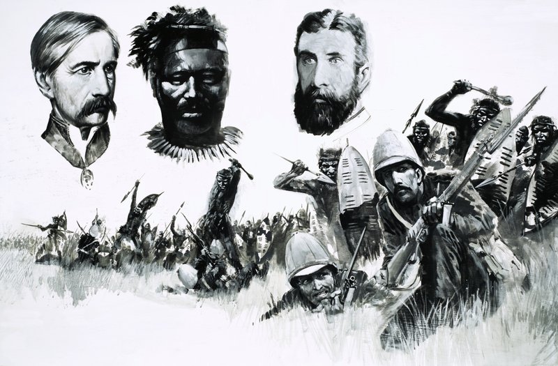 正体不明の英国人ハンターと先住民の戦士たち 作： 英語学校