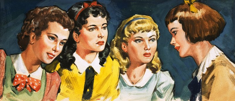 正体不明の女の子のグループ 作： 英語学校