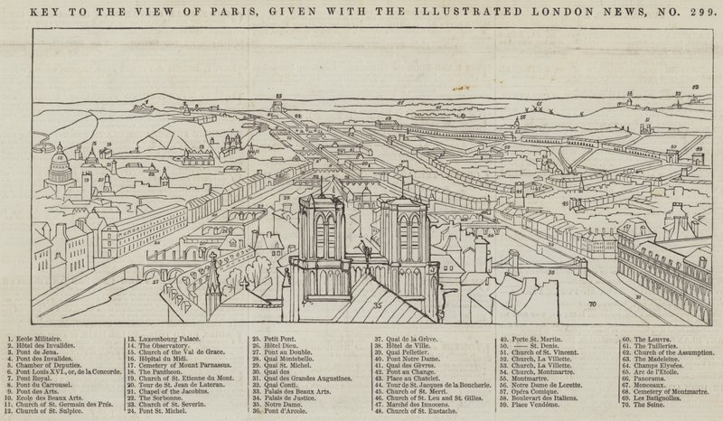 イラストレイテッド・ロンドン・ニュース』に掲載されたパリの風景（版画 作： 英語学校