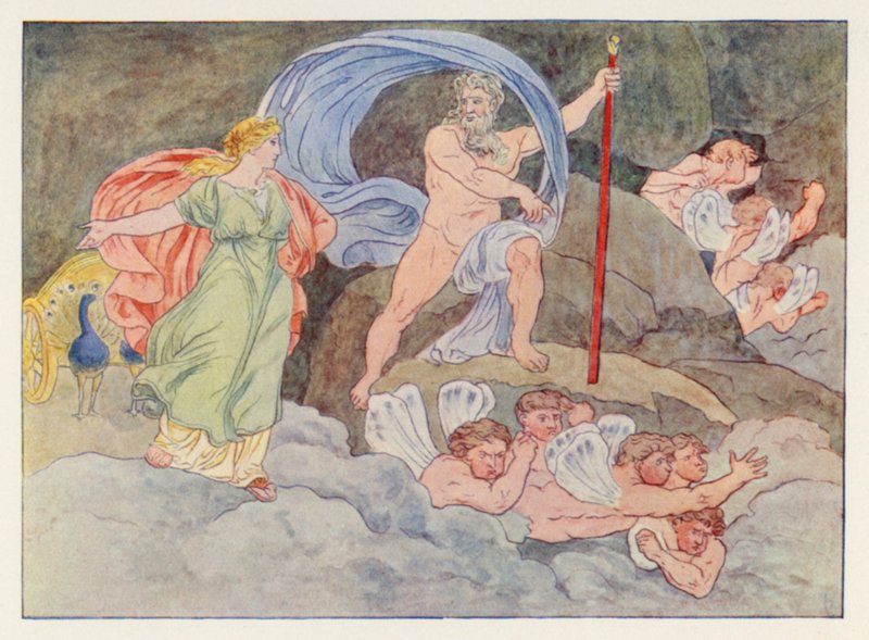 ウェルギリウスのアエネーイス: ジュノとアイオロス (カラー リソ) 作： 英語学校