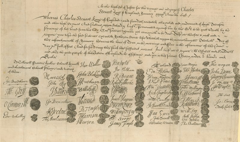 チャールズ1世の処刑の令状 作： 英語学校