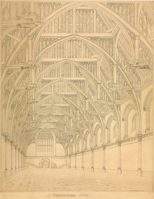 ウェストミンスターホール、1814年 作： 英語学校