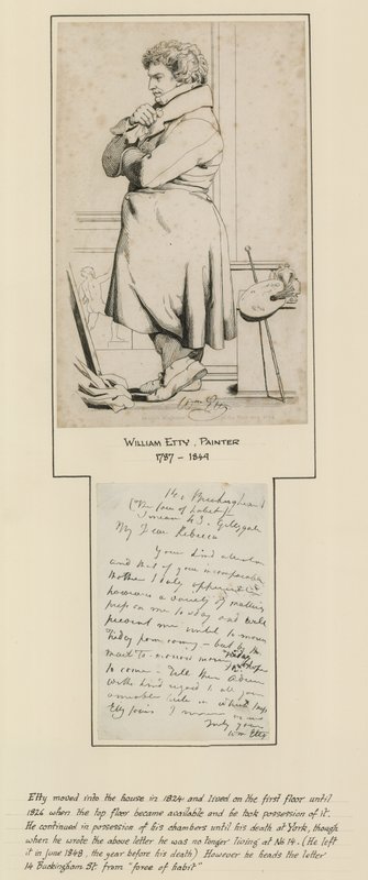 No 14 Buckingham Streetに住んでいたWilliam Etty 作： 英語学校