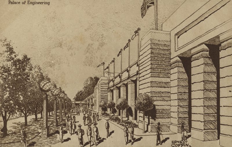 工学宮殿、大英帝国展、ウェンブリー、1924 作： アーネスト・コフィン