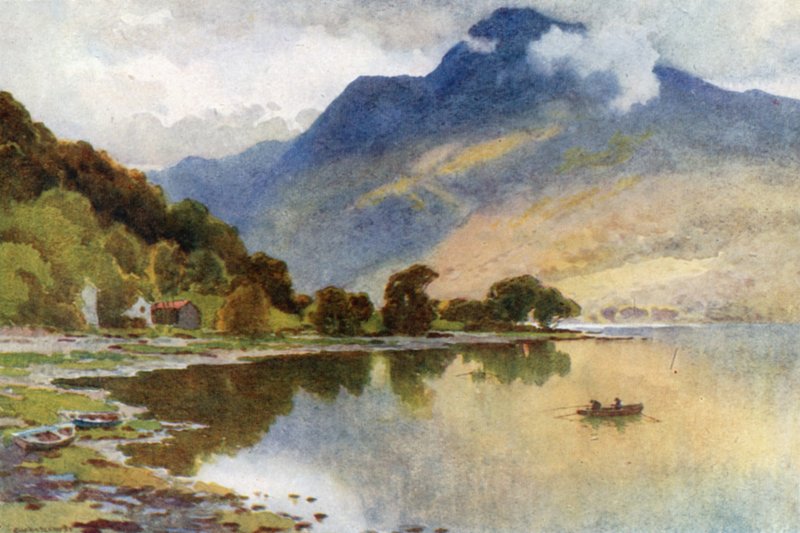 Luss の Ben Lomond (カラー リソ) 作： アーネストウィリアムハスレハスト