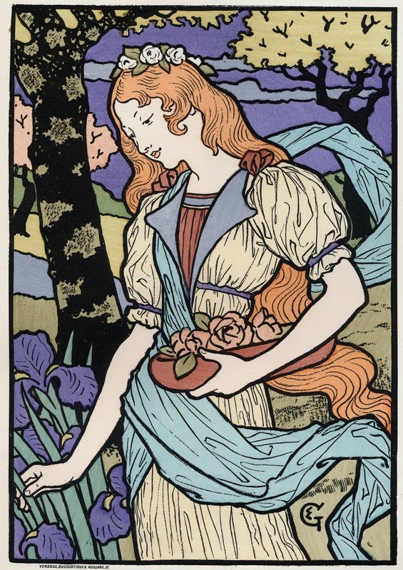 アンティークフランス アールヌーボー ボトルホルダー Art Nouveau Eugene_Grasset_-