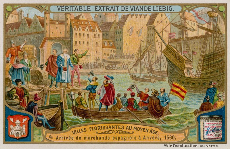 1560年のアントワープへのスペイン商人の到着 作： ヨーロピアンスクール