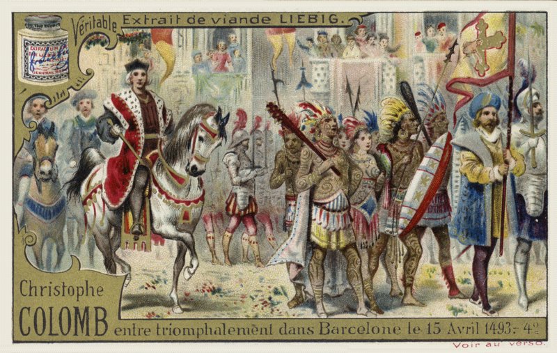 1493年4月15日、クリストファーコロンブスが勝利でバルセロナに参戦 作： ヨーロピアンスクール