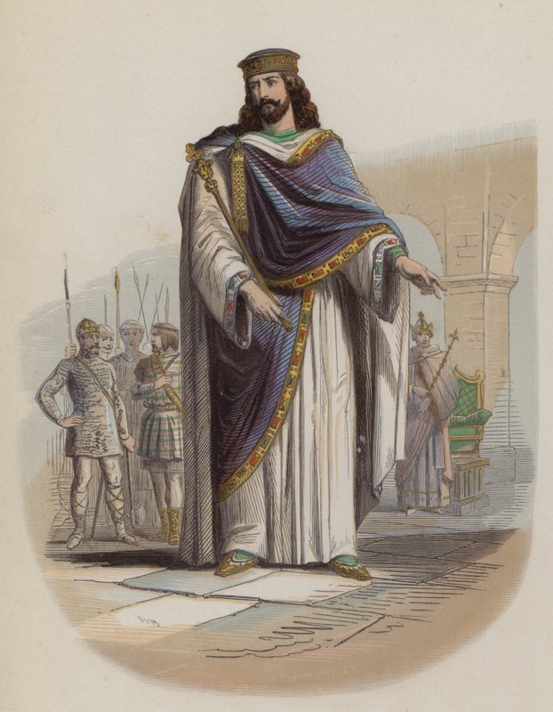 絵画 KING フランク王国の王クローヴィス1世（彩色済み彫刻