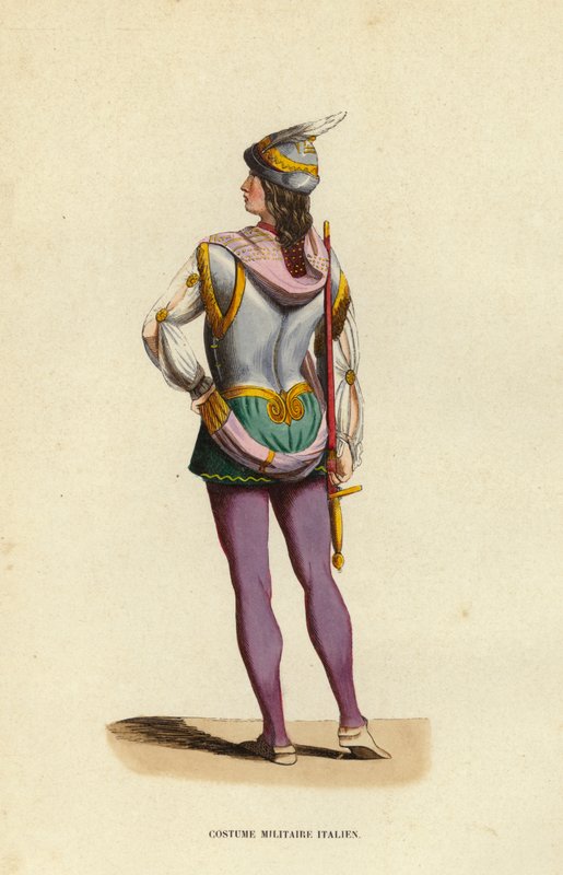 Costume Militaire Italien（コスチューム・ミリテール・イタリアン）（彩色済み彫刻 作： ヨーロピアンスクール