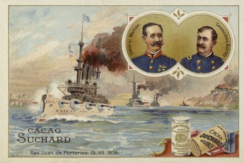 マヌエルマシアス将軍とウィンフィールドスコットシュリー提督、サンファンデプエルトリコ、米西戦争、1898年7月13日 作： ヨーロピアンスクール