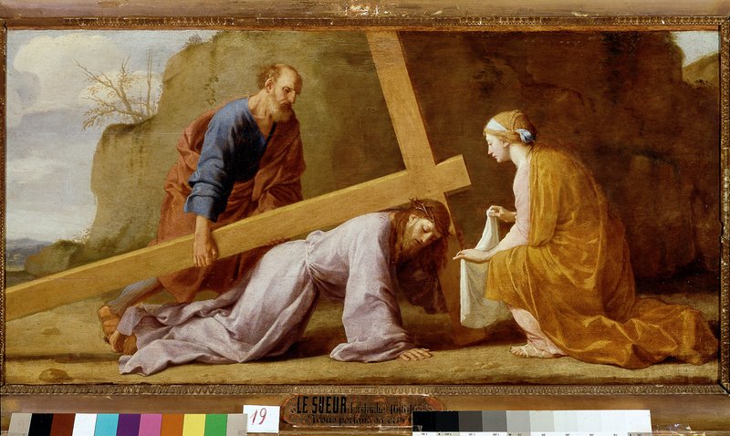keiji sato 油彩画 十字架 Eustache_Le_Sueur_-