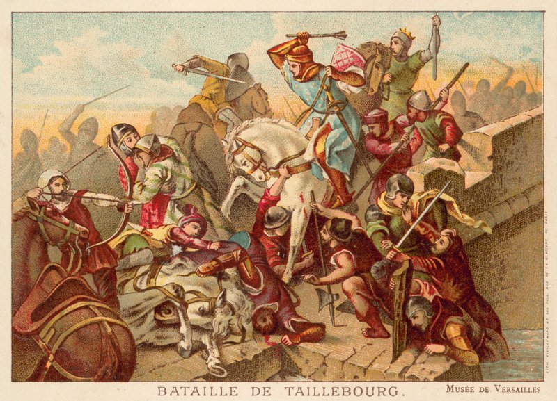 フランス、タイユブールの戦い、1242年（クロモリト） 作： フェルディナンド・ビクター・ユージン・ドラクロワ