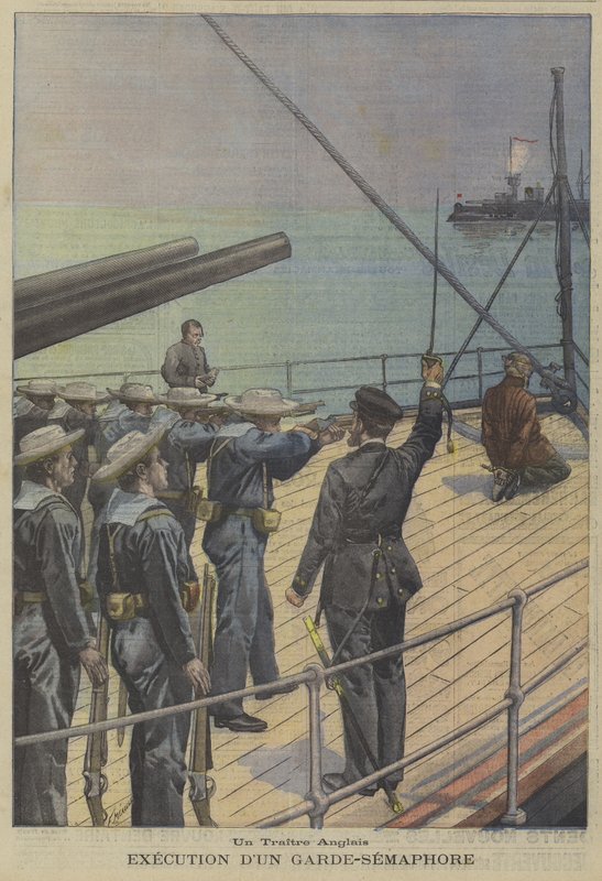イギリスの裏切り者：軍艦に搭載されたセマフォ信号装置の実行 作： フォーチュンルイモーレ