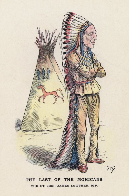 The Last of the Mohicans, The Rt Hon James Lowther (color litho) 作： フランシス・カルーサーズ・グールド