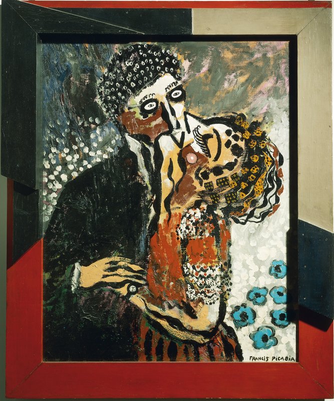 フランシス・ピカビア、『ミスタンビットの肖像』、希少画集画、状態良好 Francis_Picabia_-_The_kiss_(