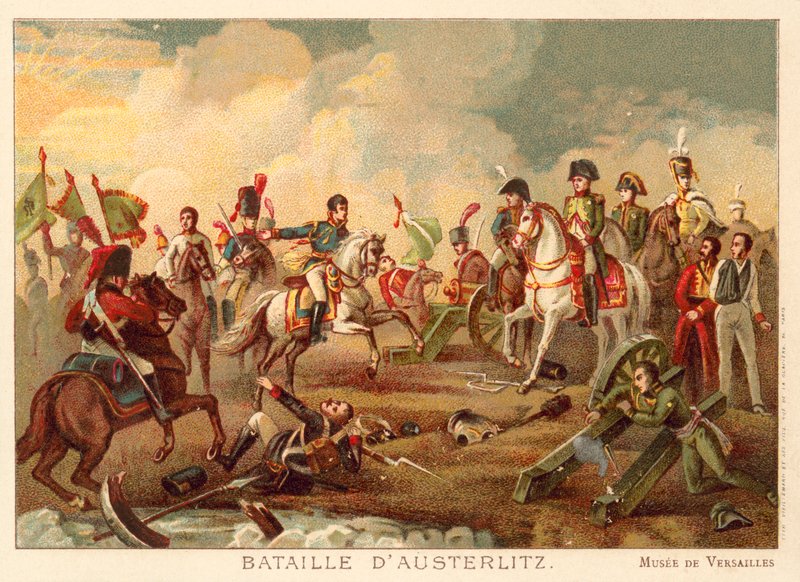 オーステルリッツの戦い、1805年（クロモリト） 作： フランソワ・パスカルサイモン・ジェラール