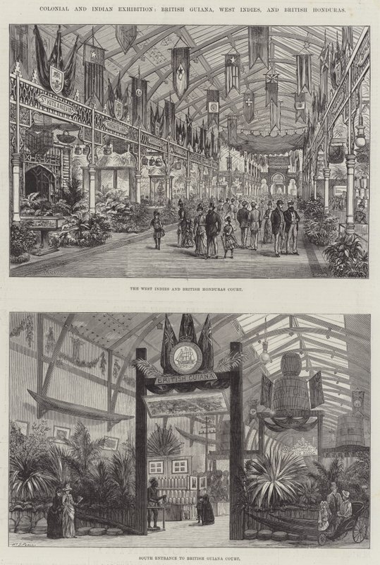 植民地とインドの展覧会、イギリス領ギアナ、西インド諸島、およびイギリスホンジュラス 作： フランク・ワトキンス