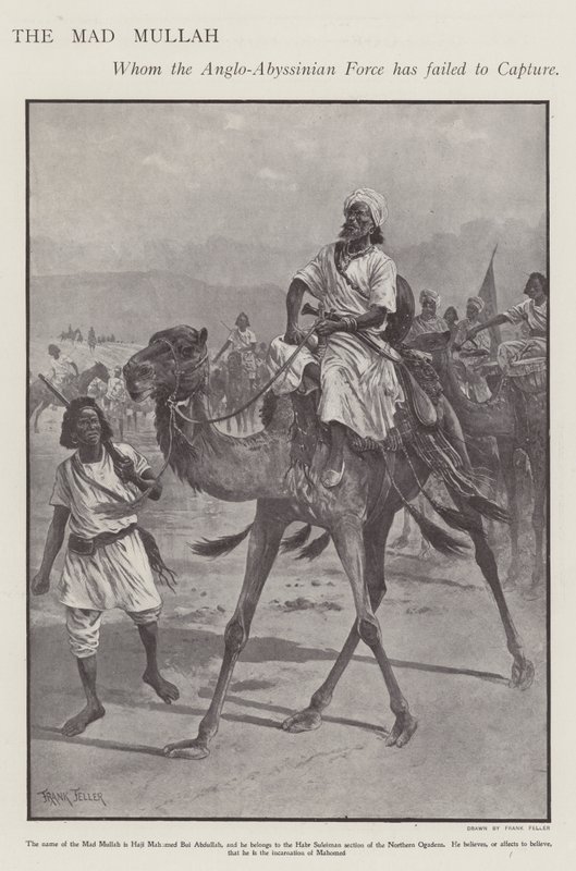 ソマリアの宗教的・軍事的指導者である "Mad Mullah "ことMohammed Abdullah Hassan (Litho) 作： フランク（後）・フェラー