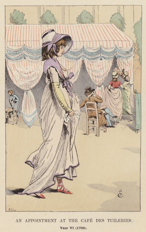 1798年、Cafe des Tuileriesでの予約 作： フランソワ・クルボアン