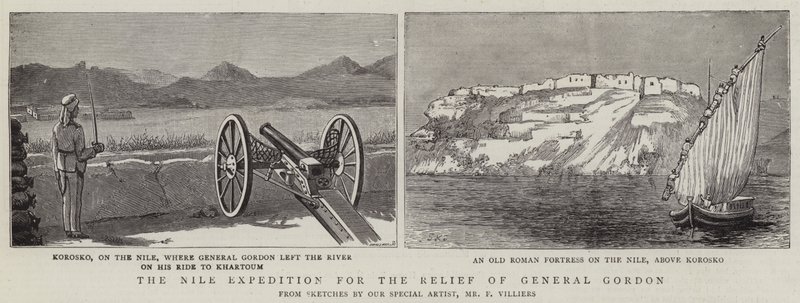 ゴードン将軍の救済のためのナイル遠征 作： フレデリック・ヴィリヤーズ