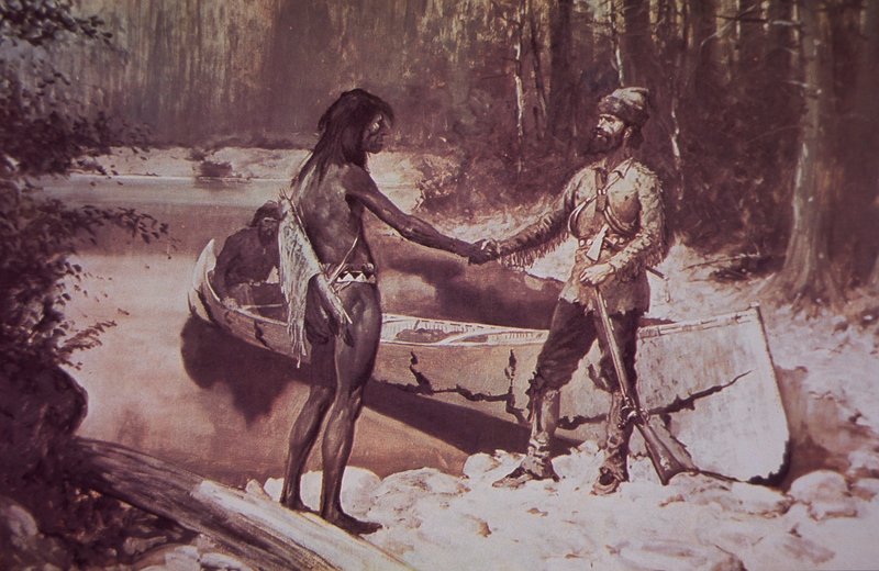 希少 3面金箔 19世紀 The Canadian Naturalist カナダ Frederic_Remington_-_French-