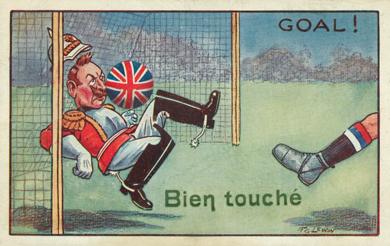 Well Touche, Goal!(カラーリトグラフ) 作： フレデリック・ジョージ・ルーウィン