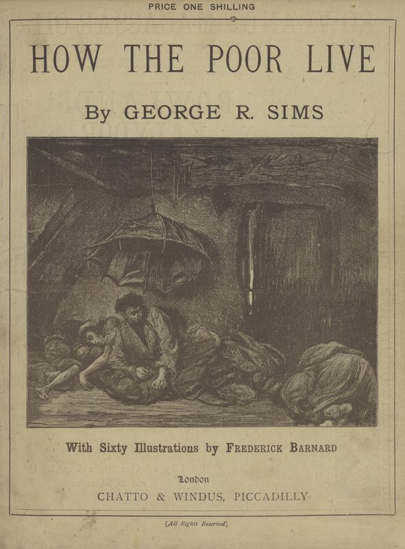 George R SimsによるHow The Poor Liveのタイトルページ 作： フレデリック・L・バーナード