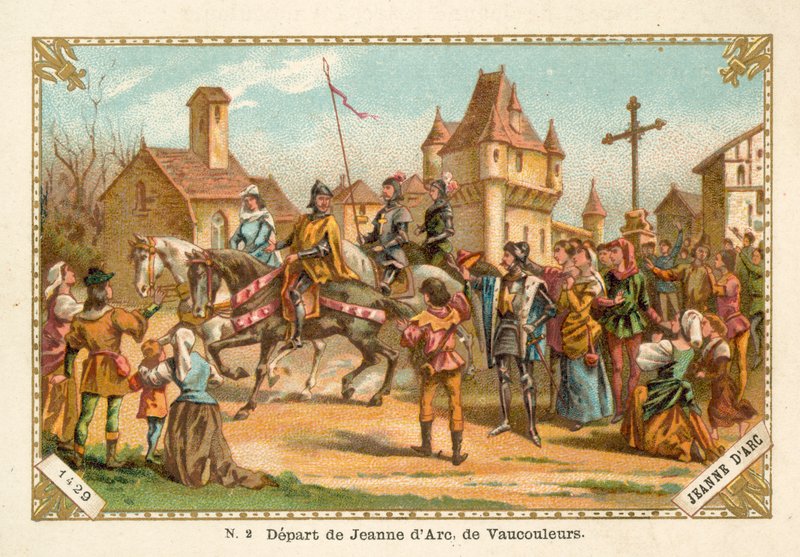 1429年、ヴォクルールからのジャンヌダルクの出発 作： フランス語学校