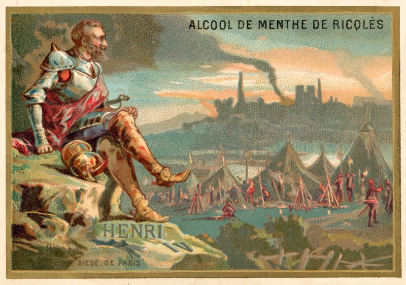 パリ包囲戦でのフランスのヘンリー4世、1590年 作： フランス語学校