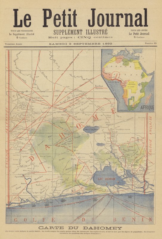Dahomeyの地図 作： フランス語学校