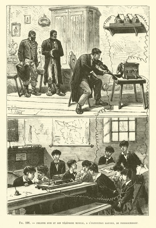 Philippe Reis Et Son Telephone Musical、LInstitution Garnier、De Friedrichsdorf 作： フランス語学校