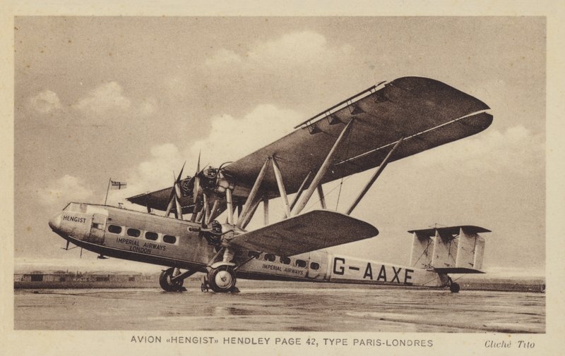 Avion Hengist Hendleyページ42、タイプParis-Londres 作： フランスの写真家