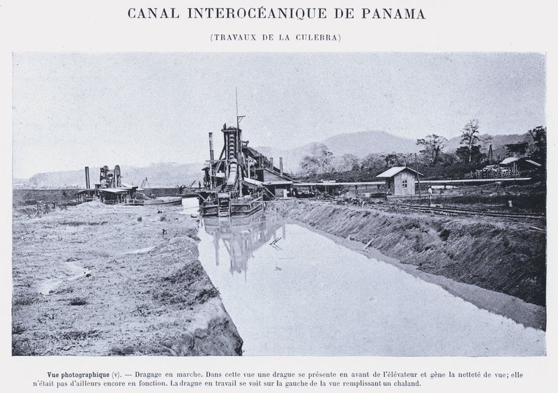 パナマ大洋間運河、ラ・クレブラの作品（モノクロ写真 作： フランスの写真家