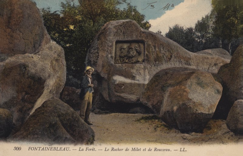 Fontainebleu、La Foret、Rock of Milet、Rousseau 作： フランスの写真家