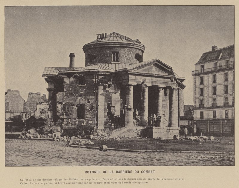 La Commune de Paris, Rotonde De La Barriere Du Combat (モノクロ写真) 作： フランスの写真家