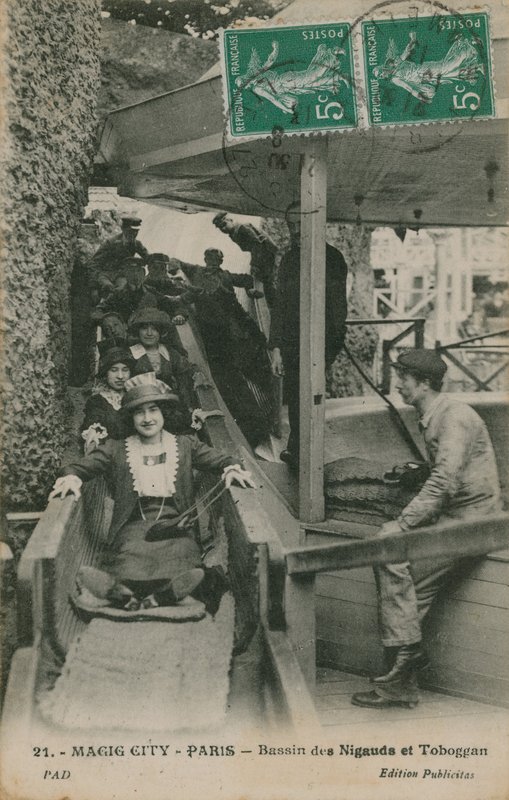 マジックシティ、パリ、1913年7月19日に送信されたポストカード 作： フランスの写真家