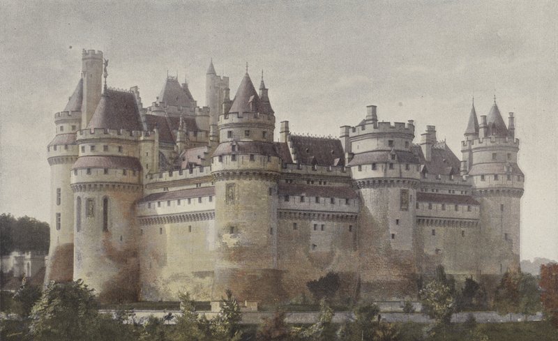 ピエールフォンズ、シャトー（Villers-Cotterets道路からの眺め） 作： フランスの写真家