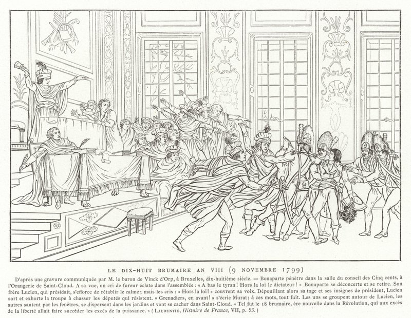 18 Brumaire、8年（1799年11月9日） 作： フランス語学校