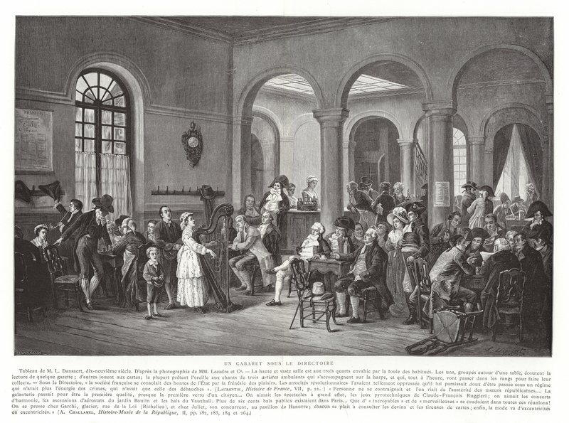 ディレクトリの下のキャバレー、フランス革命、1795-1799 作： フランス語学校