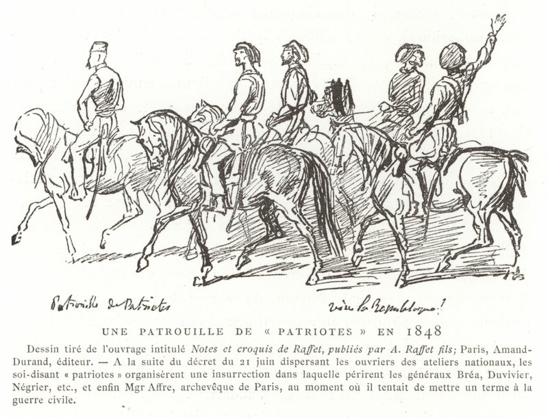 愛国者のパトロール、フランス、1848 作： フランス語学校