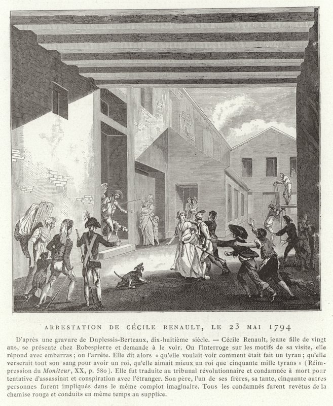 1794年5月23日、パリ、セシルルノーの逮捕 作： フランス語学校